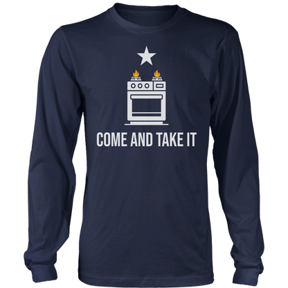 T-shirt Mens Long Sleeve / Midnight Navy / S Come and Take It Stove