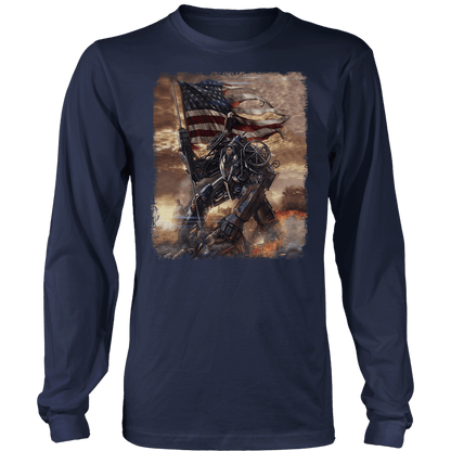 Apparel Mens Long Sleeve / Midnight Navy / S FDR Battle for America