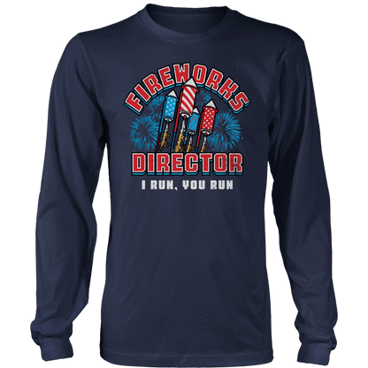 T-shirt Mens Long Sleeve / Midnight Navy / S Fireworks Director