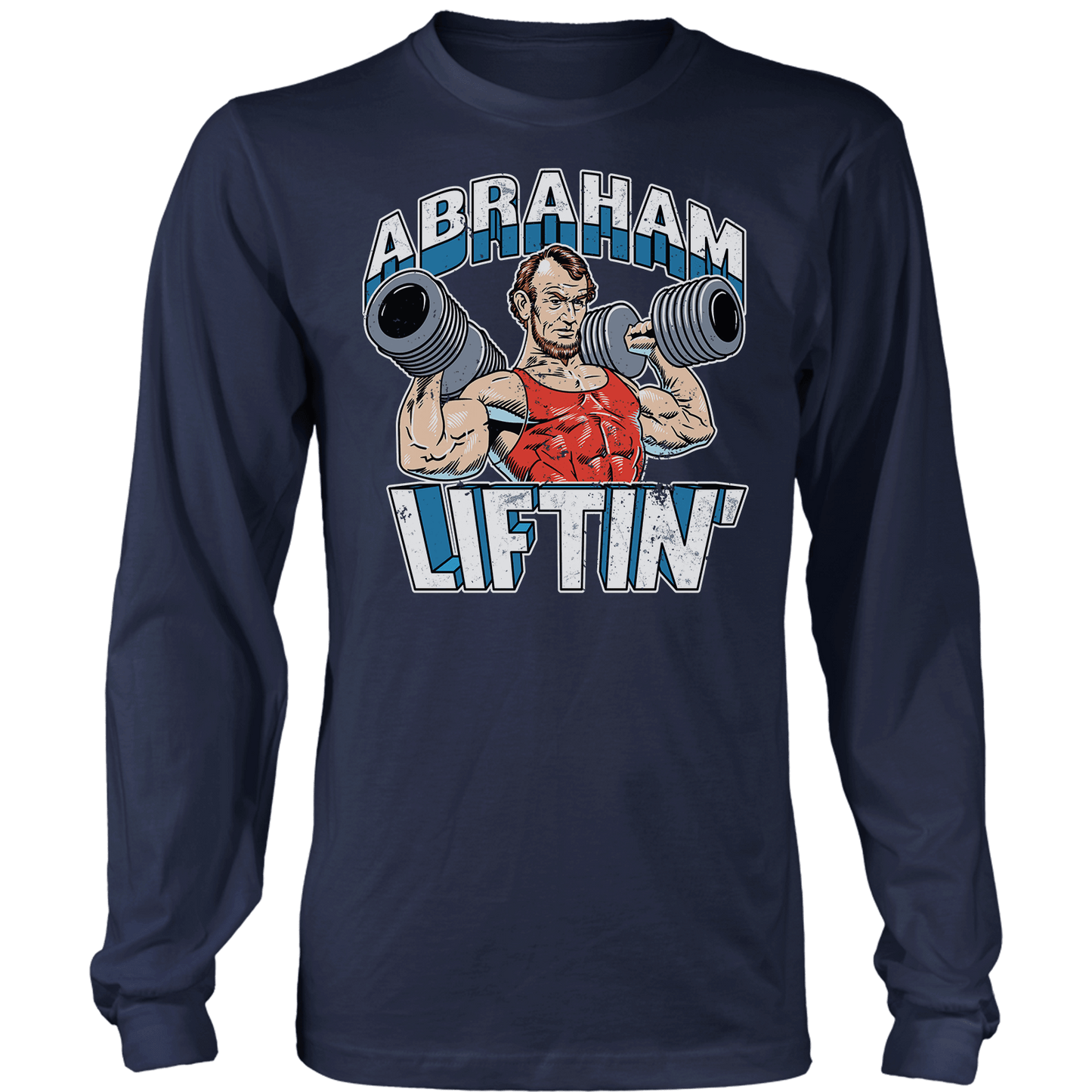 T-shirt Mens Long Sleeve / Midnight Navy / S Abraham Liftin'