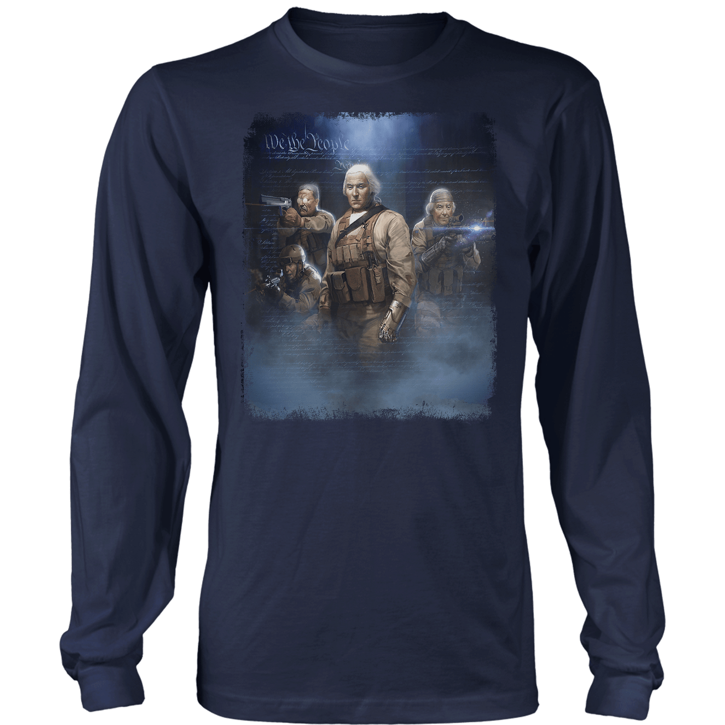 T-shirt Mens Long Sleeve / Midnight Navy / S Seal Team 1776