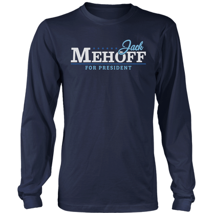 T-shirt Mens Long Sleeve / Midnight Navy / S Jack Mehoff for President