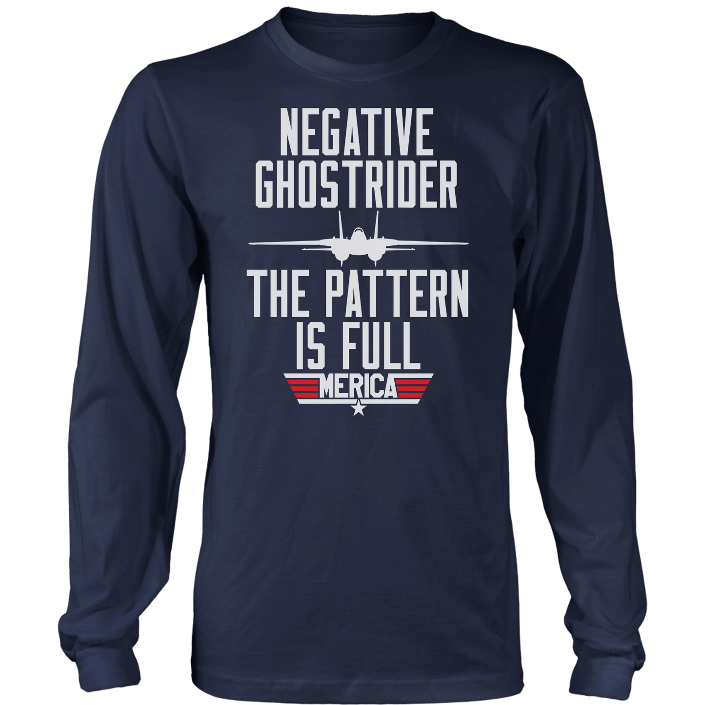 T-shirt Mens Long Sleeve / Midnight Navy / S Negative Ghostrider