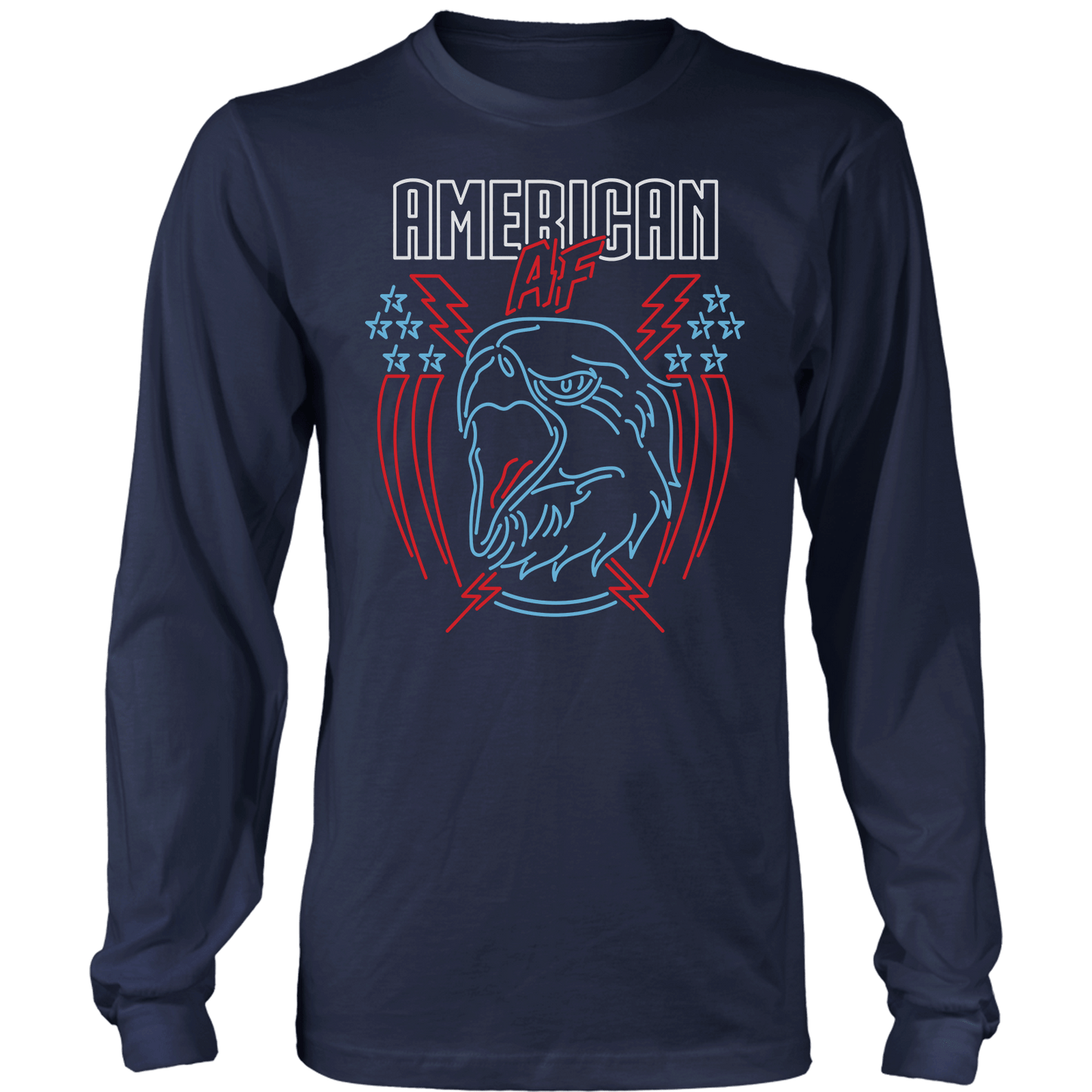 T-shirt Mens Long Sleeve / Midnight Navy / S AAF Neon