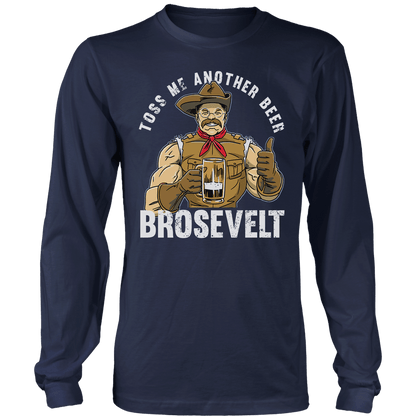 T-shirt Mens Long Sleeve / Midnight Navy / S Beer Brosevelt