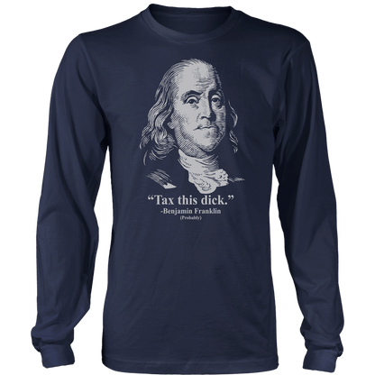 T-shirt Mens Long Sleeve / Midnight Navy / S Tax This D