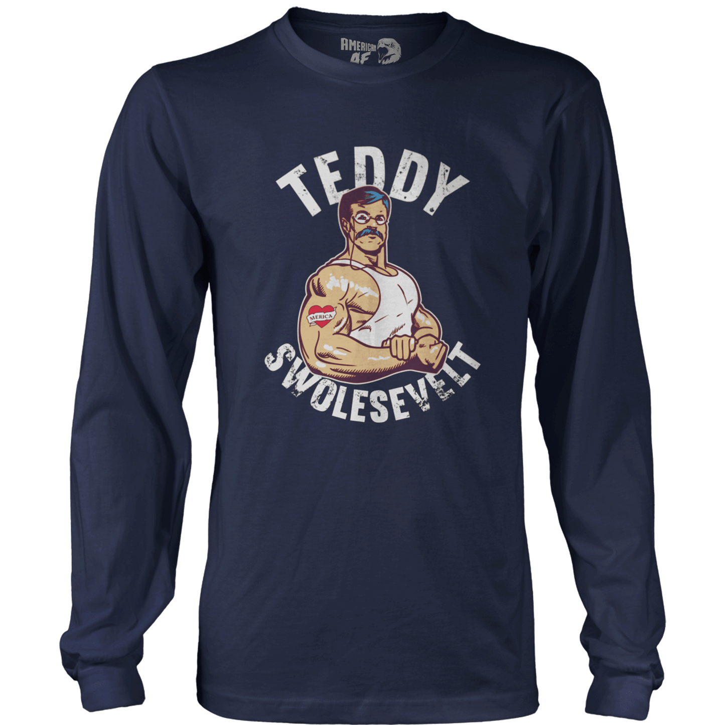 T-shirt Mens Long Sleeve / Midnight Navy / S Teddy Swolesevelt