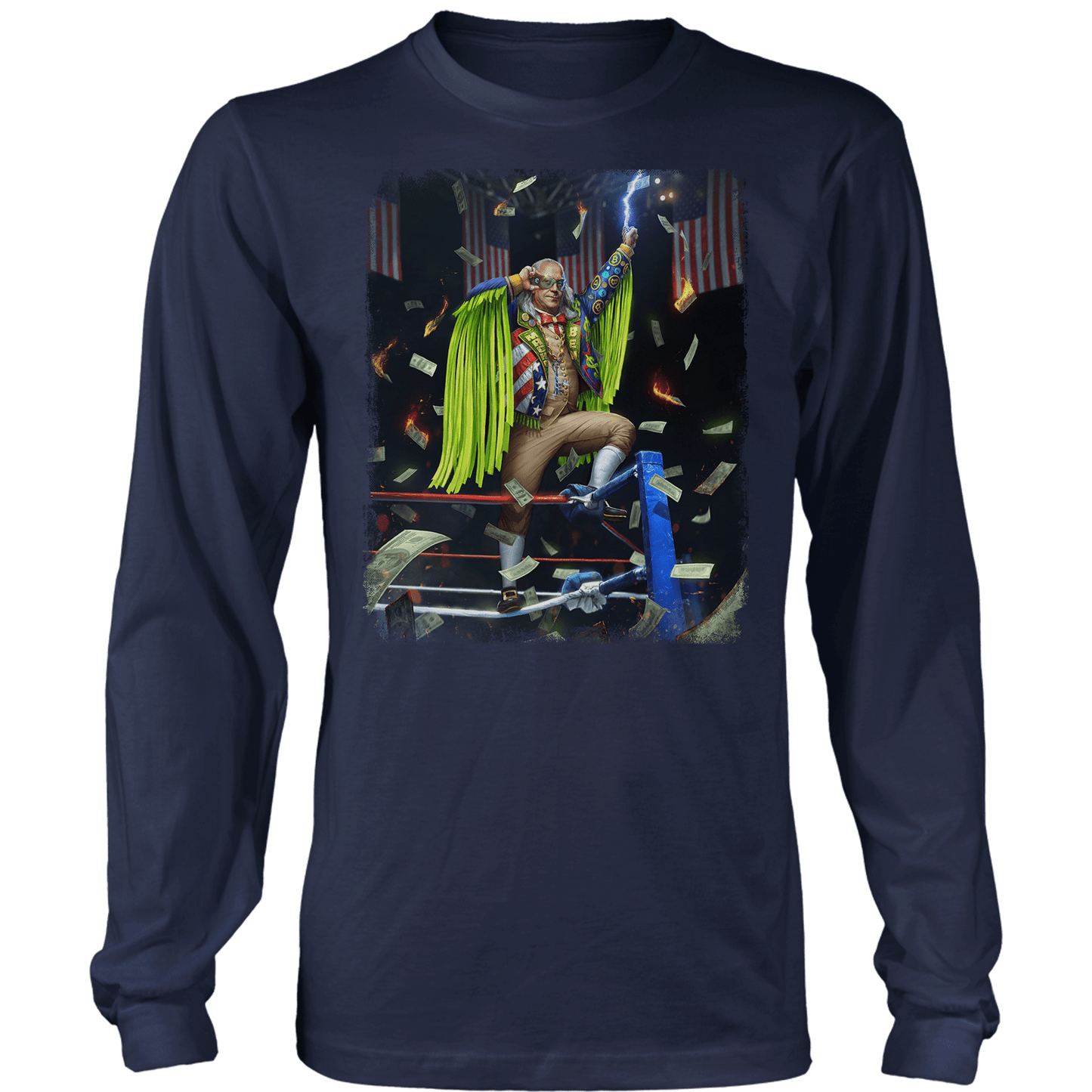 Apparel Mens Long Sleeve / Midnight Navy / S Benny F Wrestler