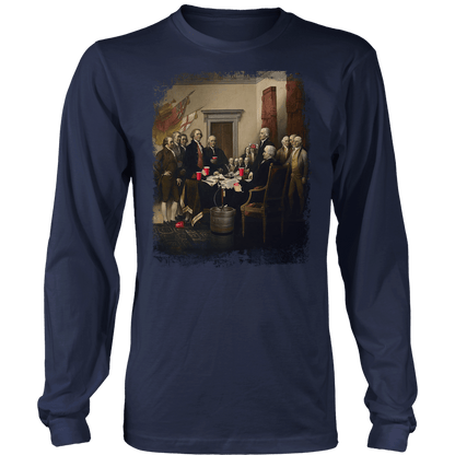 T-shirt Mens Long Sleeve / Midnight Navy / S Party Like Our Forefathers