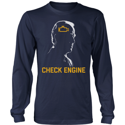 T-shirt Mens Long Sleeve / Midnight Navy / S Joe Biden Check Engine