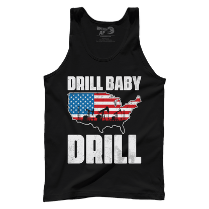 T-shirt Premium Mens Tank / Black / XS Drill Baby Drill