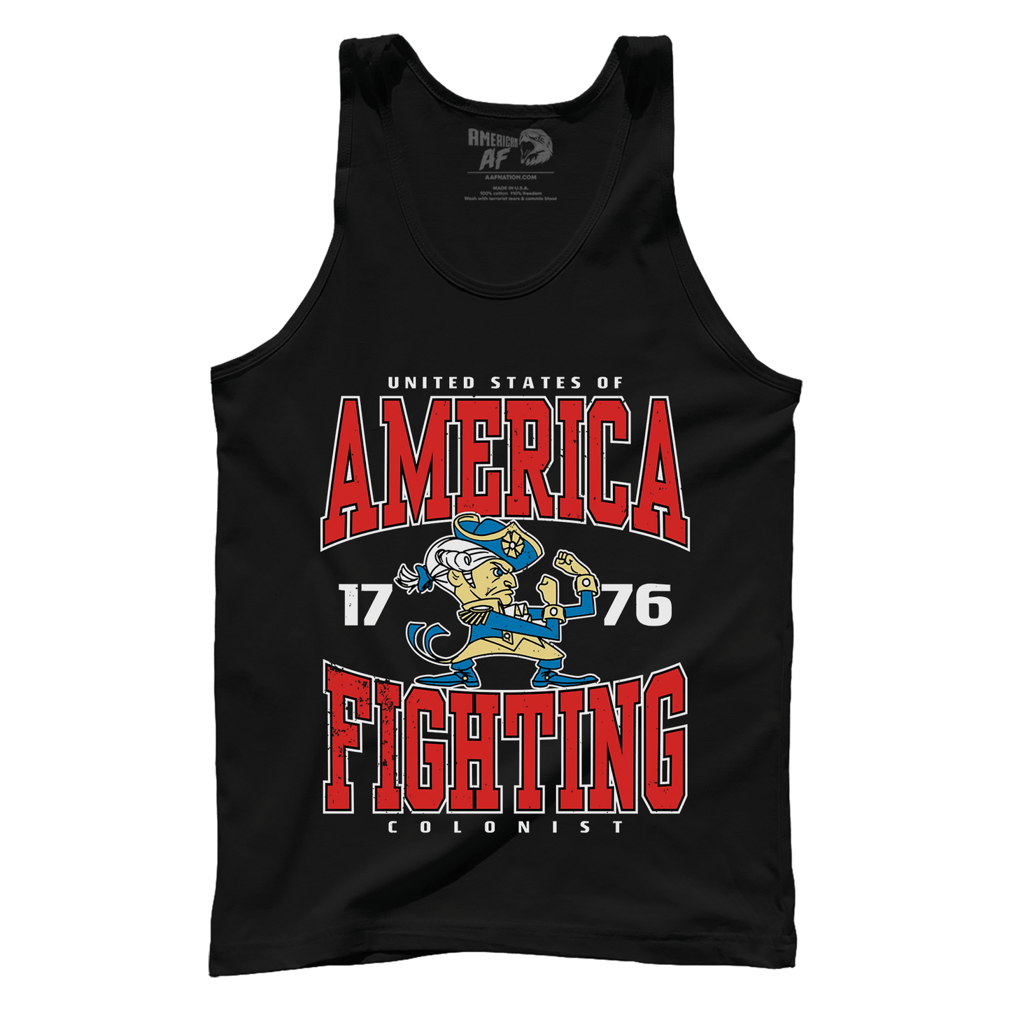 T-shirt Premium Mens Tank / Black / XS America Fighting