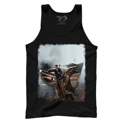 Apparel Premium Mens Tank / Black / XS Ronald Reagan - Velociraptor