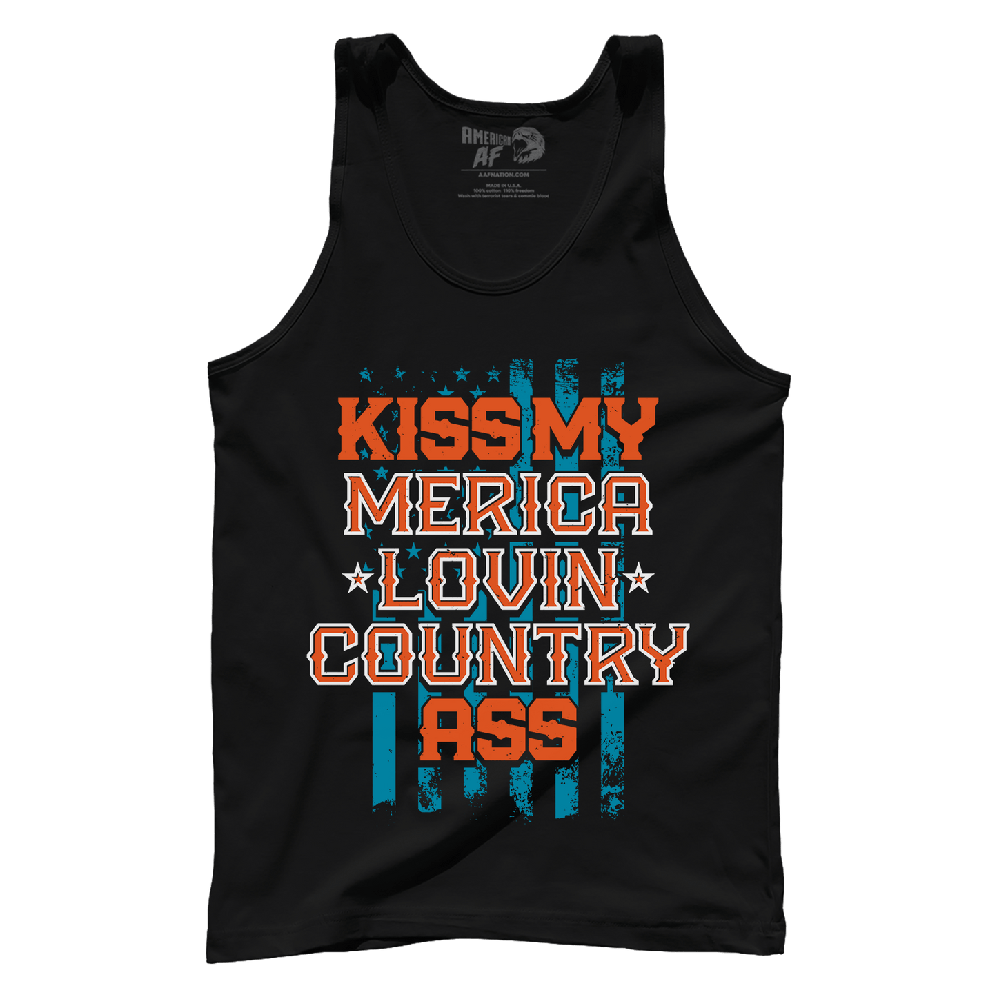 T-shirt Premium Mens Tank / Black / XS Kiss My Merica Lovin Country