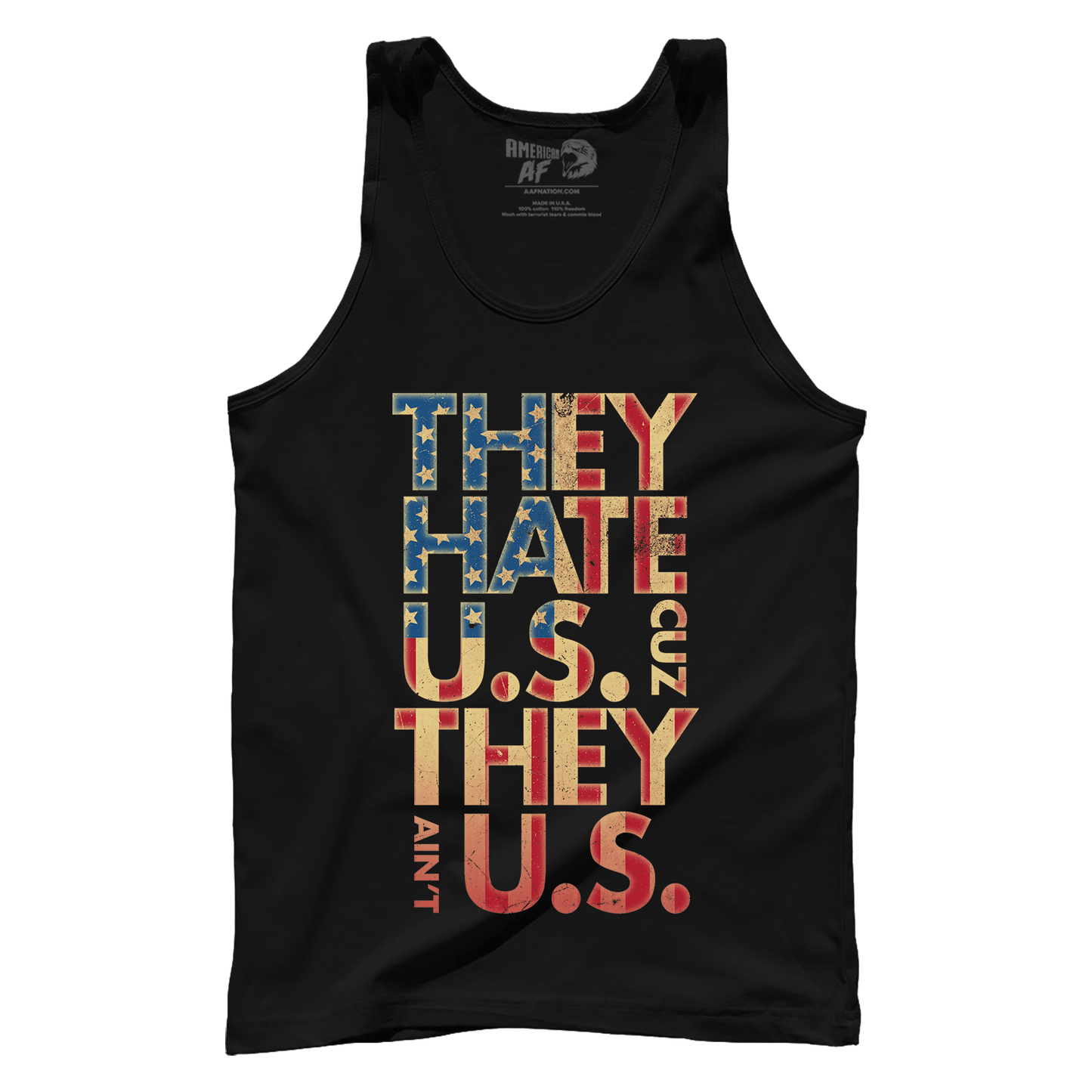 T-shirt Premium Mens Tank / Black / XS They Hate Us 'Cuz They Ain't Us