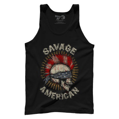 T-shirt Premium Mens Tank / Black / XS Savage American