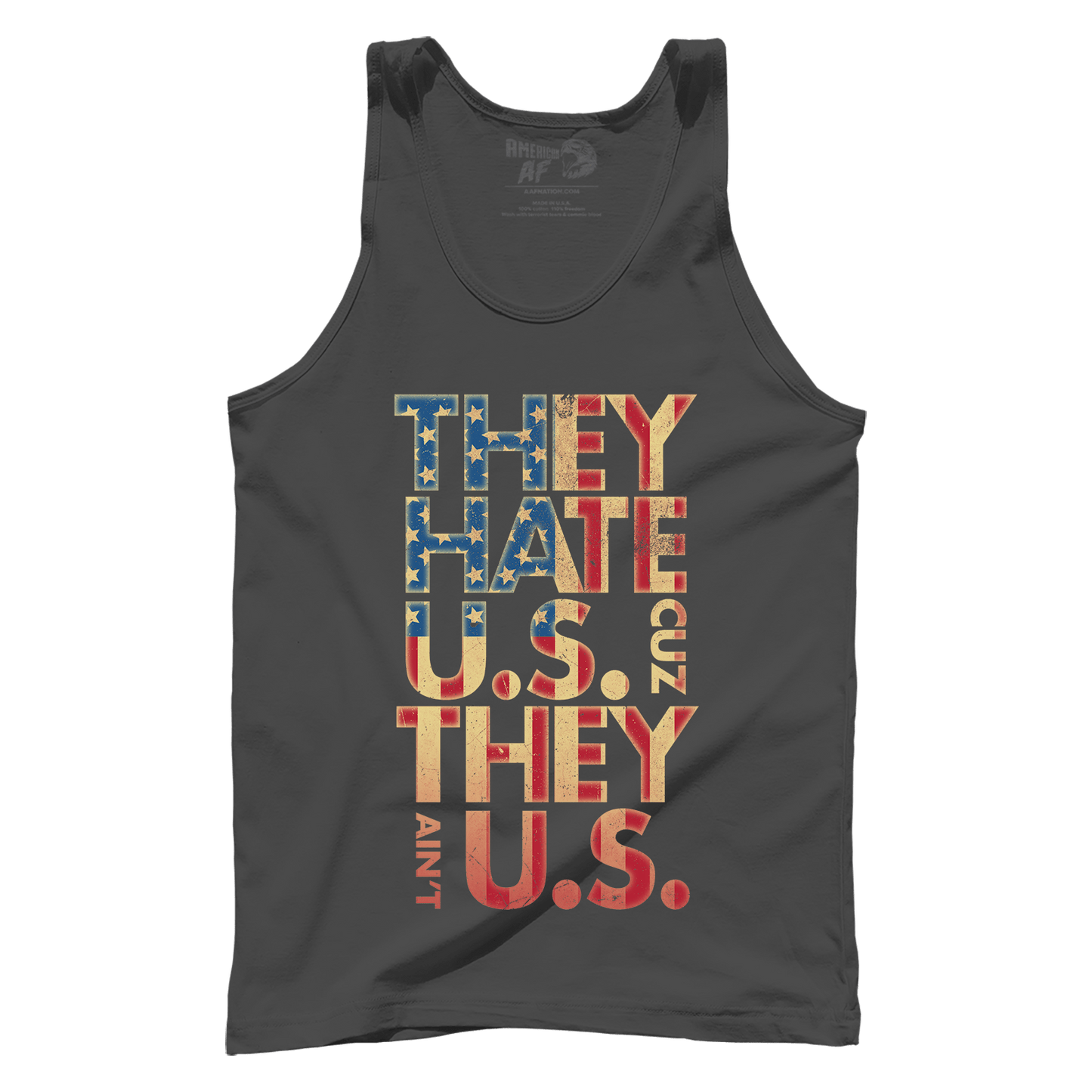 T-shirt Premium Mens Tank / Dark Grey / XS They Hate Us 'Cuz They Ain't Us