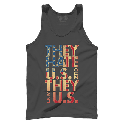 T-shirt Premium Mens Tank / Dark Grey / XS They Hate Us 'Cuz They Ain't Us