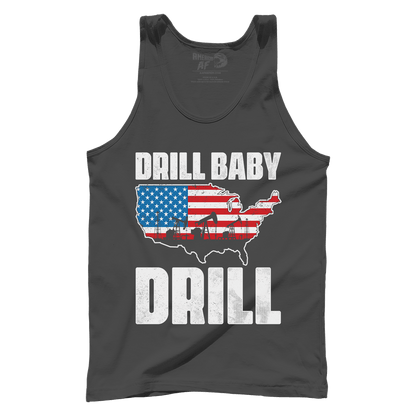 T-shirt Premium Mens Tank / Dark Grey / XS Drill Baby Drill