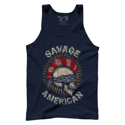 T-shirt Premium Mens Tank / Navy / XS Savage American