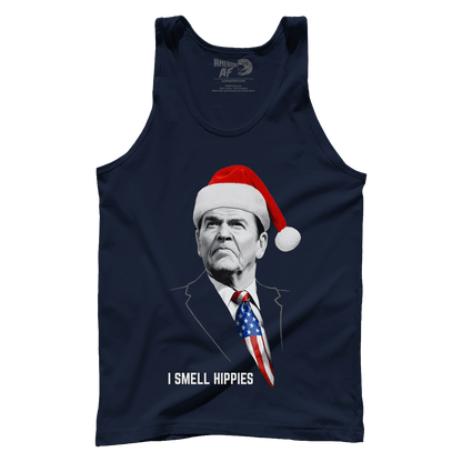 T-shirt Premium Mens Tank / Navy / XS I Smell Hippies Christmas