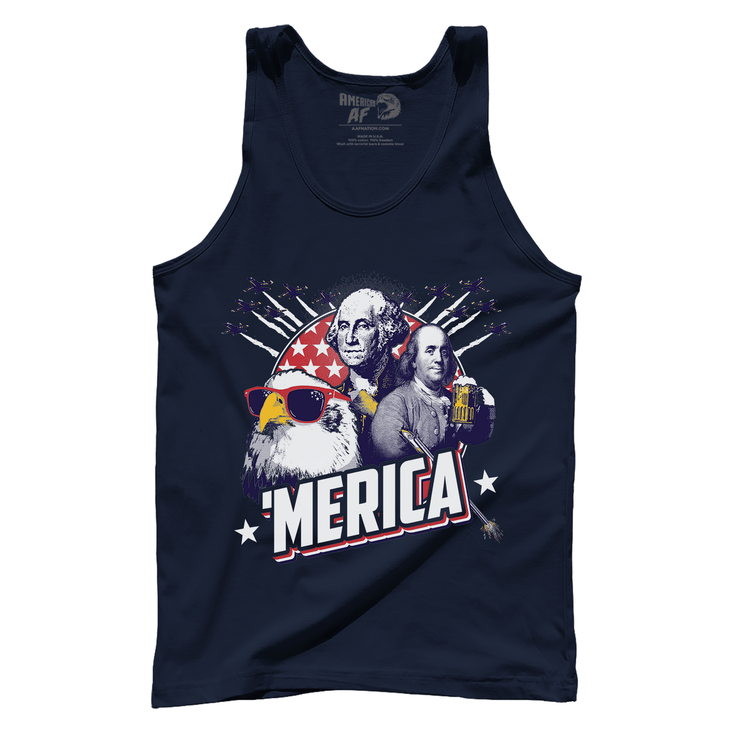 T-shirt Premium Mens Tank / Navy / XS Merica F Yeah