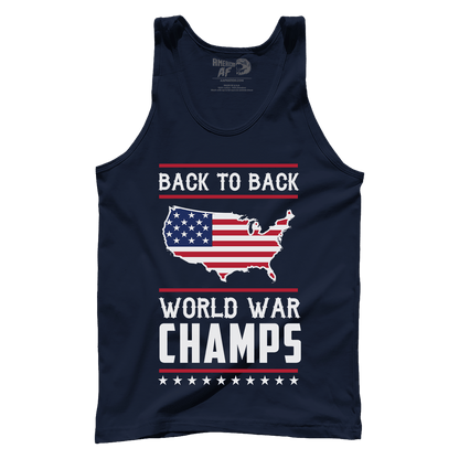 T-shirt Premium Mens Tank / Navy / XS Back-To-Back World War Champs