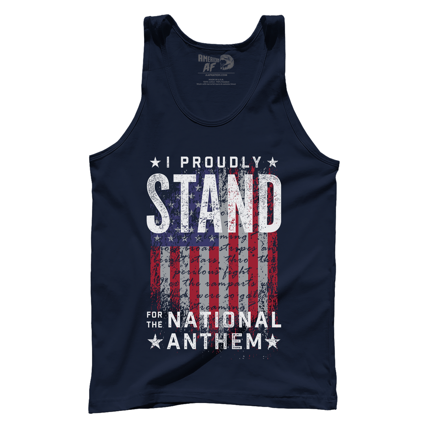 T-shirt Premium Mens Tank / Navy / XS I Stand for the Anthem