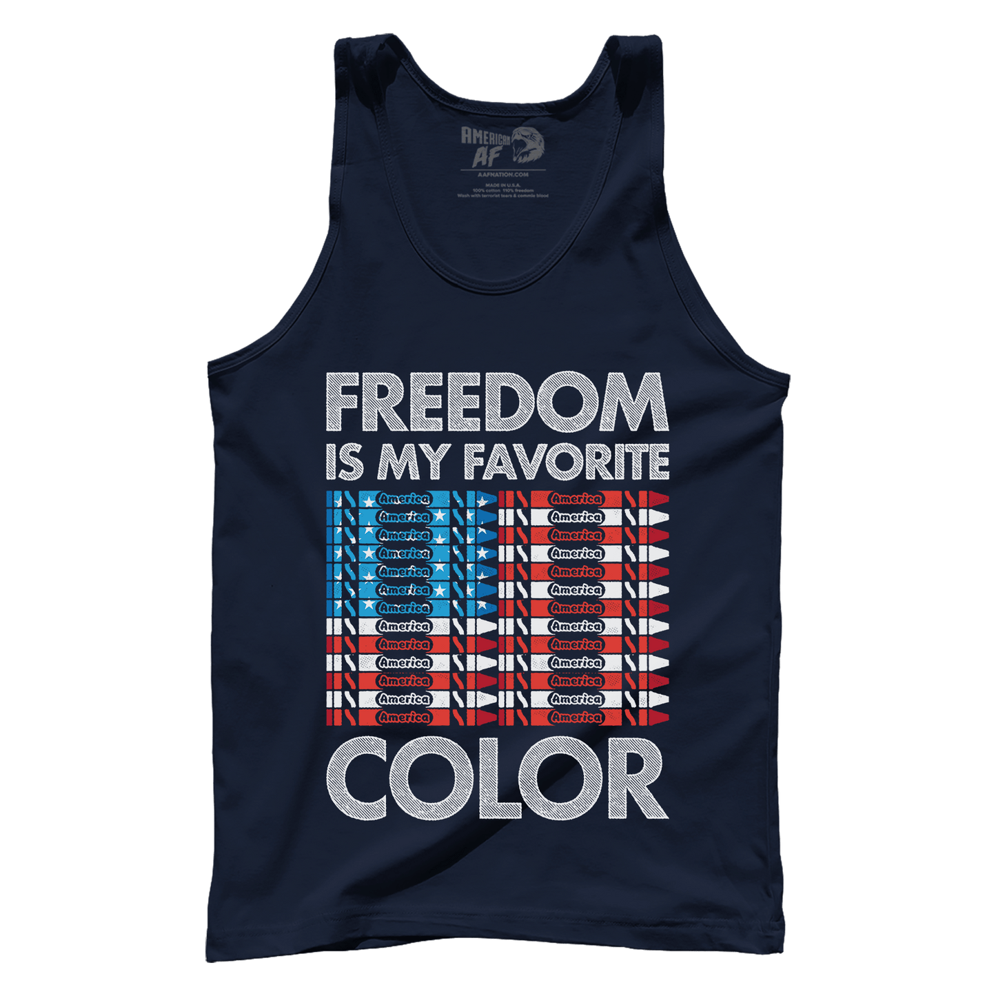 Apparel Premium Mens Tank / Navy / XS Freedom is my Favorite Color
