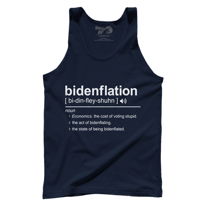 T-shirt Premium Mens Tank / Navy / XS Bidenflation