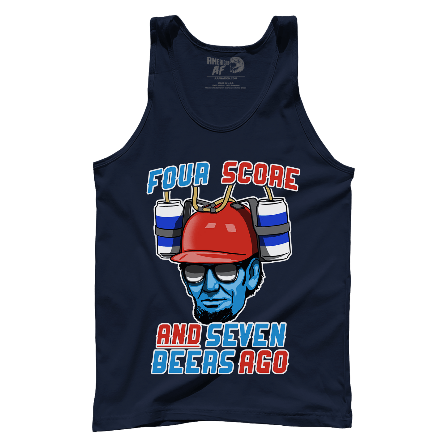 T-shirt Premium Mens Tank / Navy / XS Abe Beer