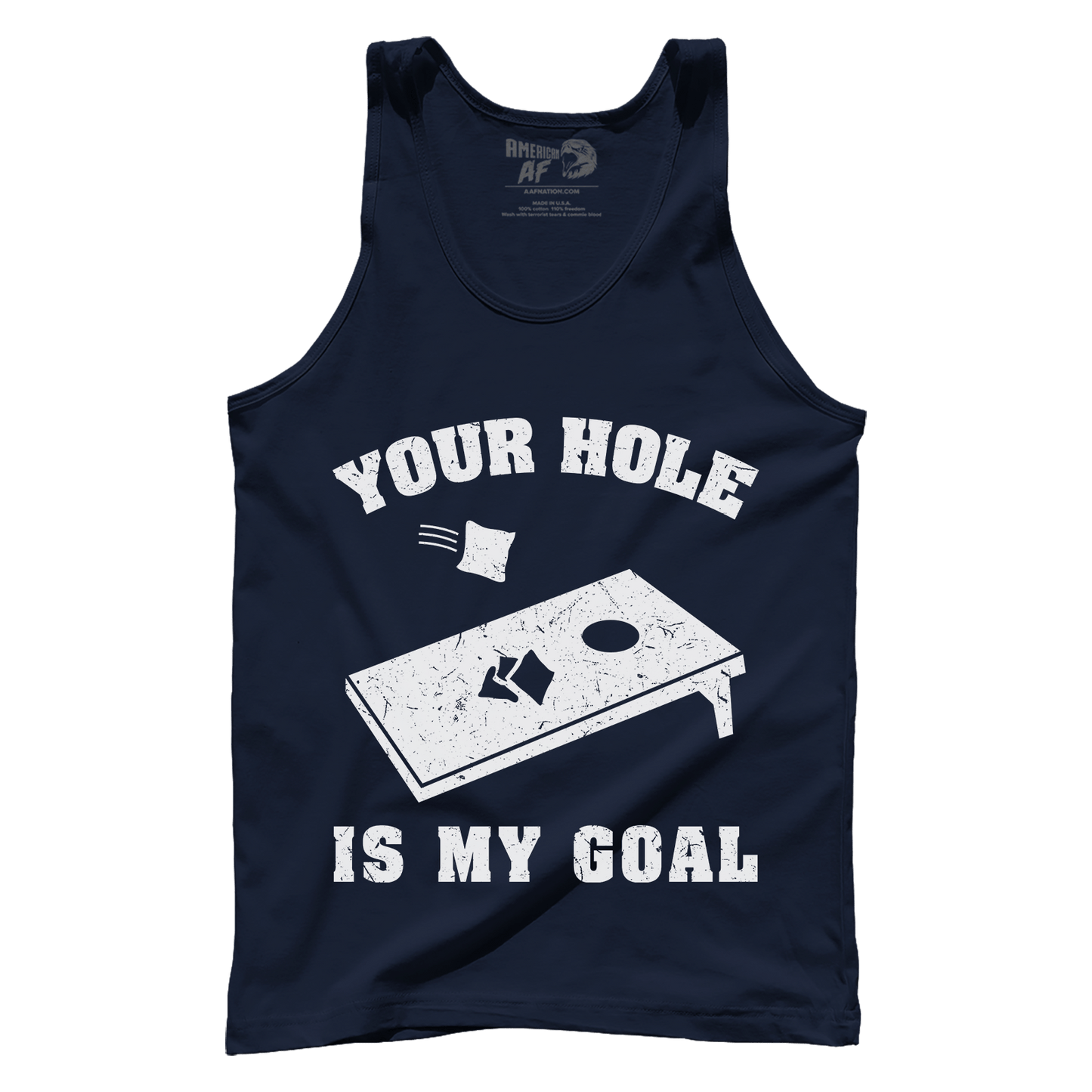 Apparel Premium Mens Tank / Navy / XS Your Hole Is My Goal