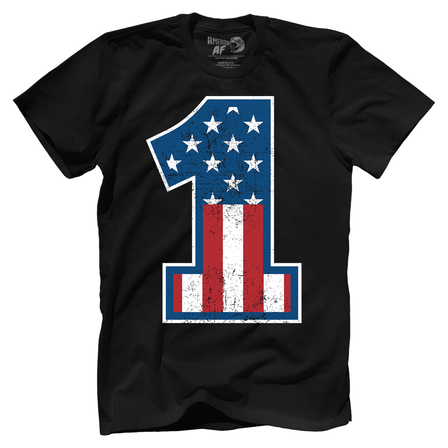 T-shirt Premium Mens Shirt / Black / XS Number 1 Flag