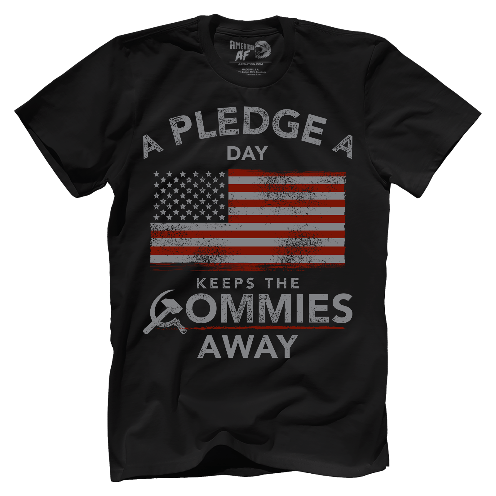 T-shirt Premium Mens Shirt / Black / XS A Pledge a Day Keeps the Commies Away