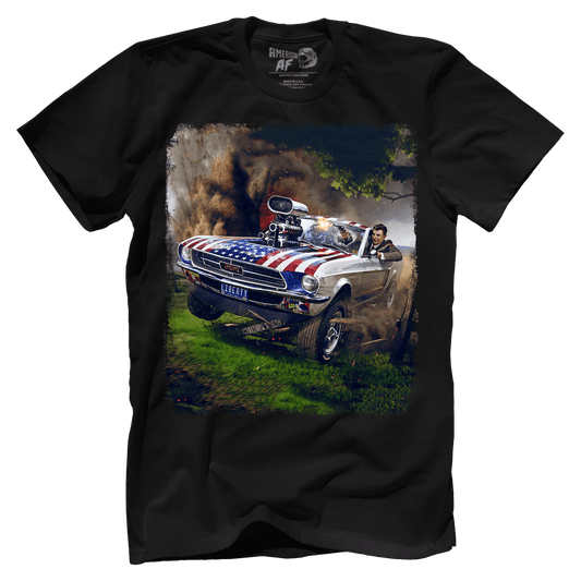 T-shirt Premium Mens Shirt / Black / XS Reagan Stang