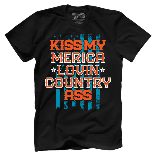 T-shirt Premium Mens Shirt / Black / XS Kiss My Merica Lovin Country