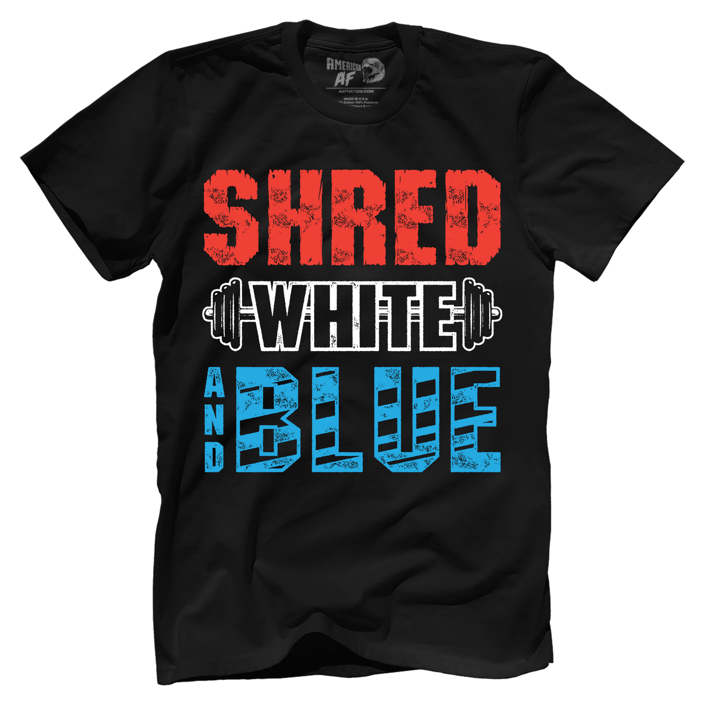 Apparel Premium Mens Shirt / Black / XS Shred White And Blue