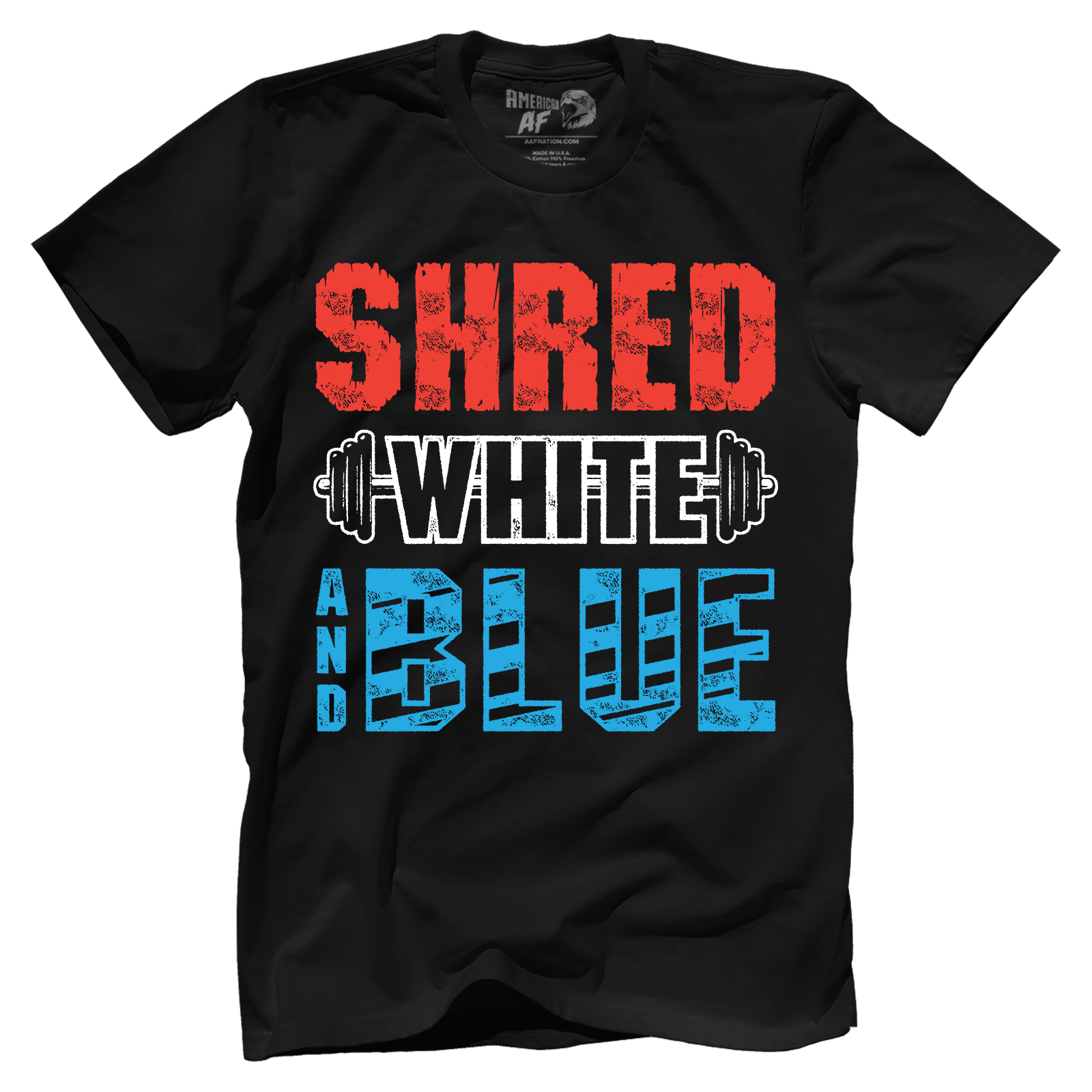 Apparel Premium Mens Shirt / Black / XS Shred White And Blue