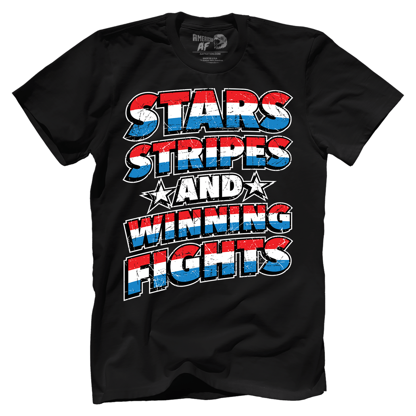 T-shirt Premium Mens Shirt / Black / XS Stars Stripes and Winning Fights