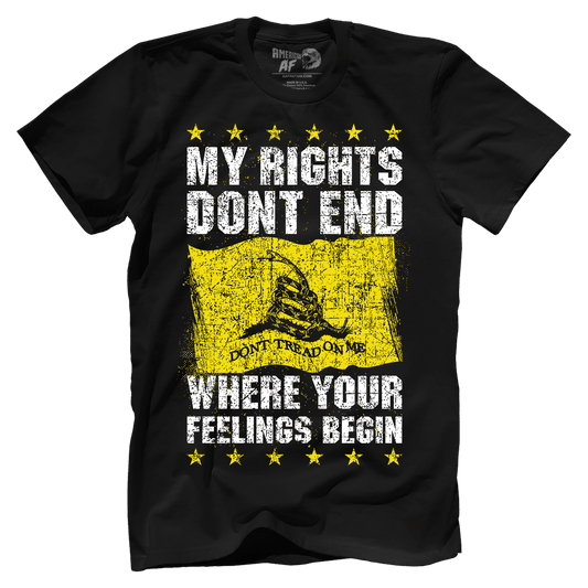 T-shirt Premium Mens Shirt / Black / XS My Rights Don't End - Don't Tread on Me