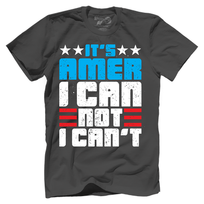 Apparel Premium Mens Shirt / Heavy Metal / XS Amer I Can