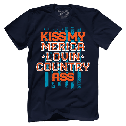 T-shirt Premium Mens Shirt / Midnight Navy / XS Kiss My Merica Lovin Country