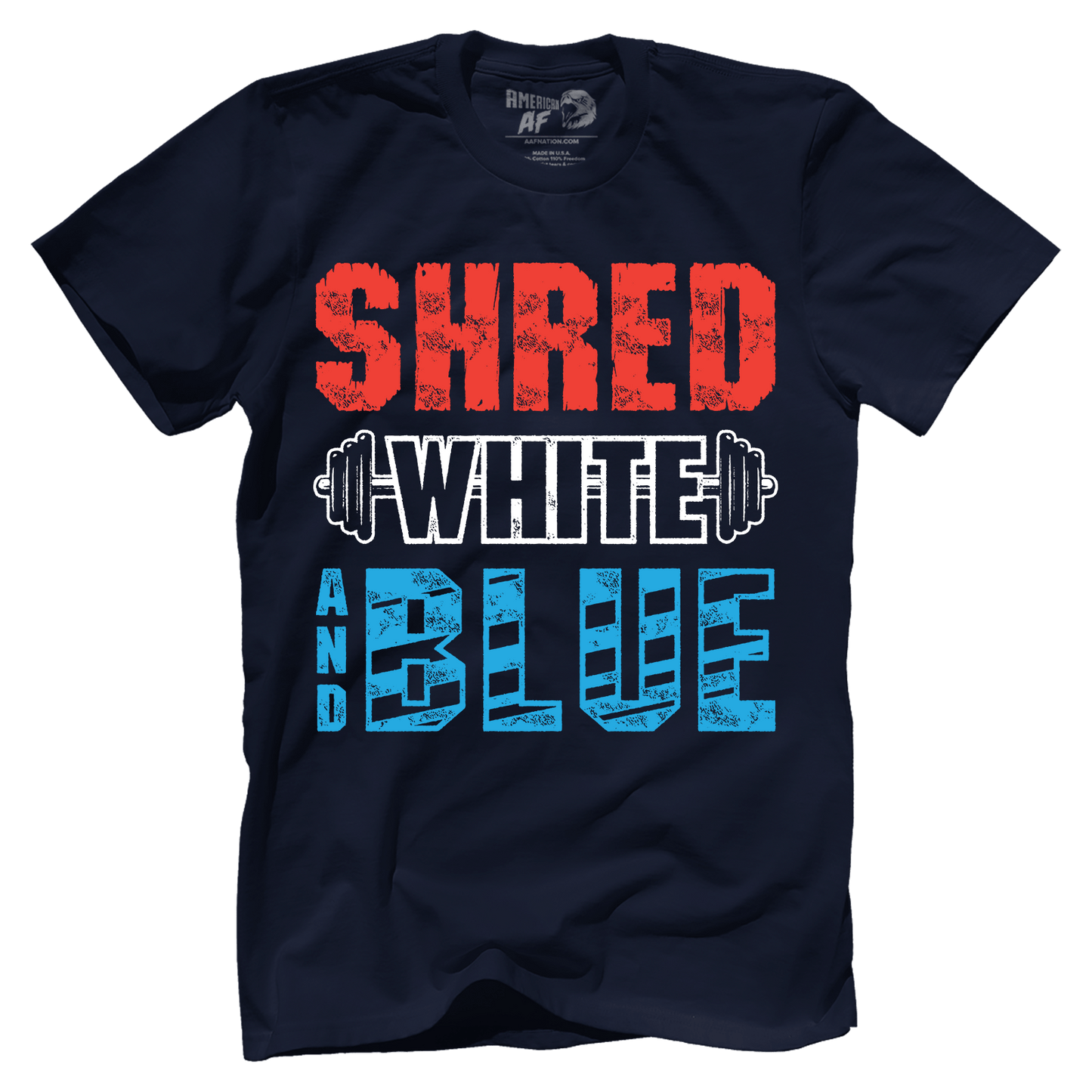 Apparel Premium Mens Shirt / Midnight Navy / XS Shred White And Blue