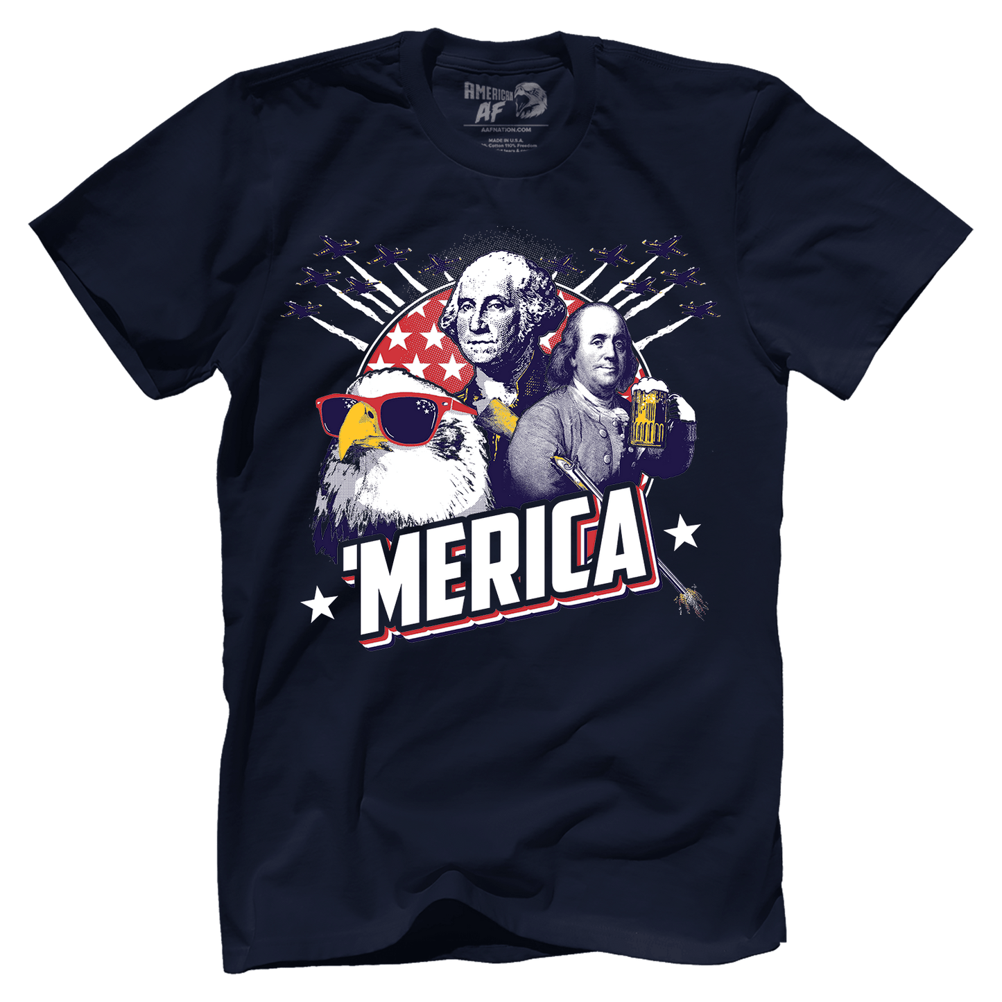 T-shirt Premium Mens Shirt / Midnight Navy / XS Merica F Yeah