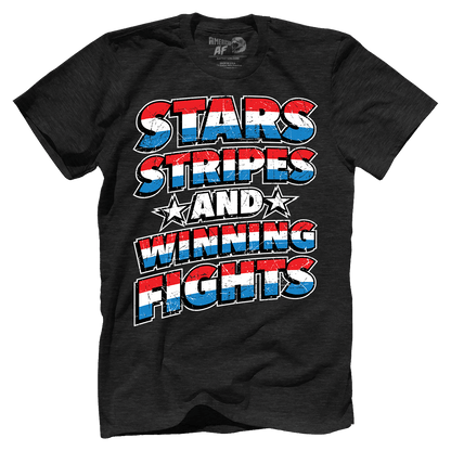 T-shirt Premium Mens Triblend Shirt / Vintage Black / S Stars Stripes and Winning Fights