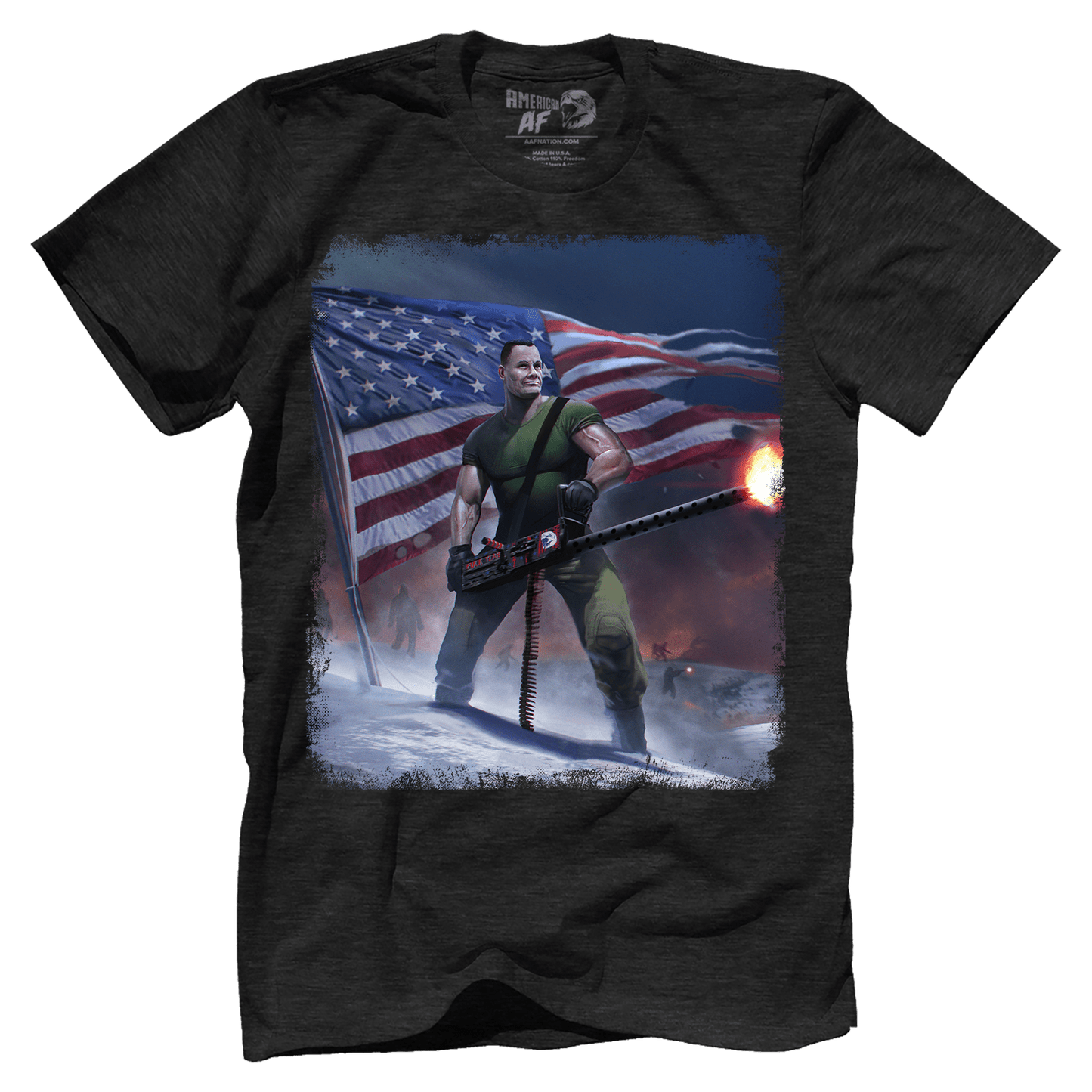 Apparel Premium Mens Triblend Shirt / Vintage Black / S Chesty Puller Frozen Chosin' Zoom