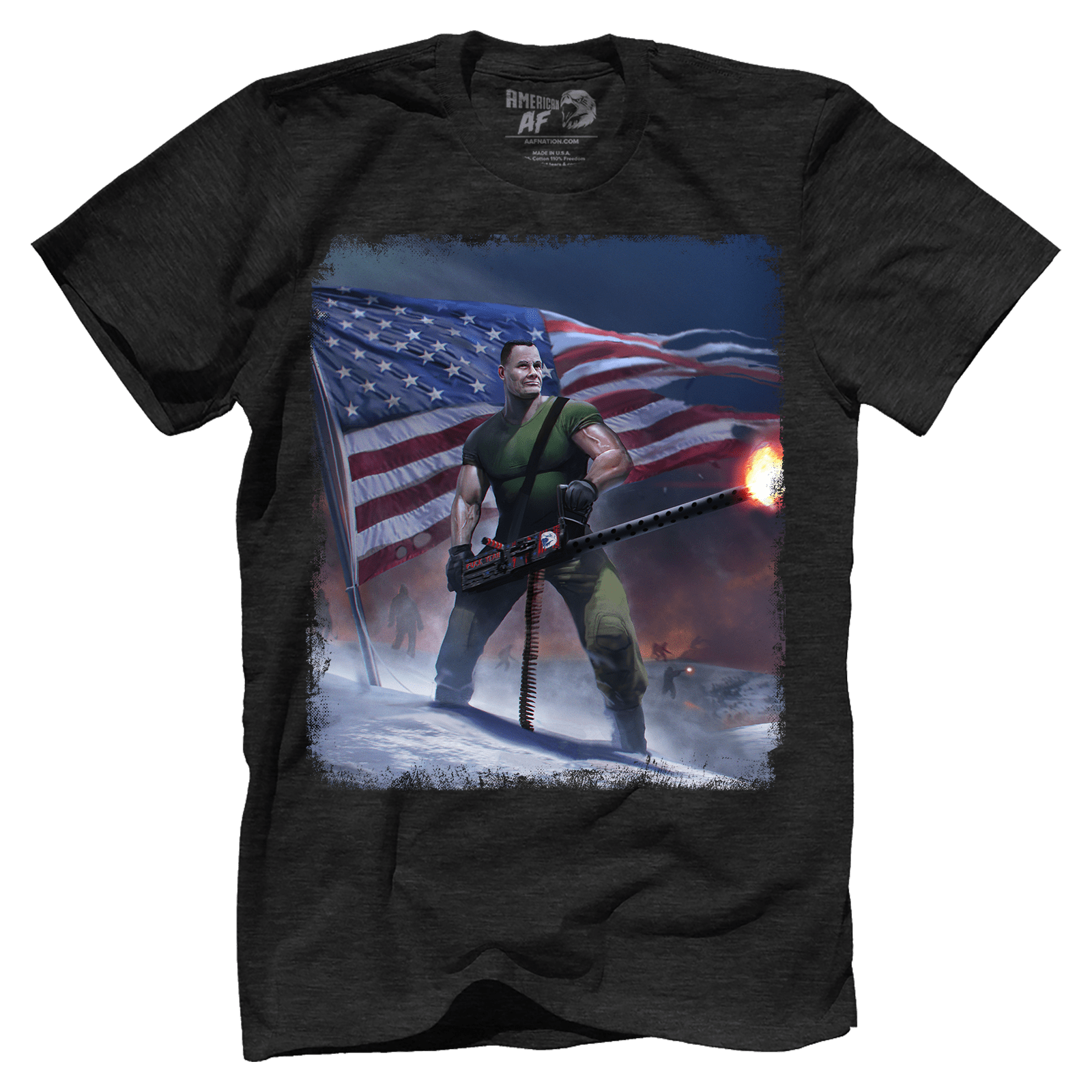 Apparel Premium Mens Triblend Shirt / Vintage Black / S Chesty Puller Frozen Chosin' Zoom