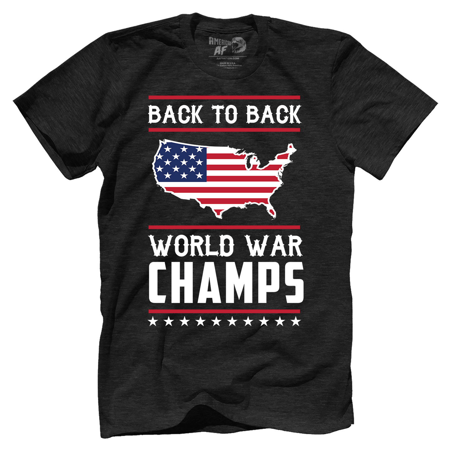 T-shirt Premium Mens Triblend Shirt / Vintage Black / S Back-To-Back World War Champs