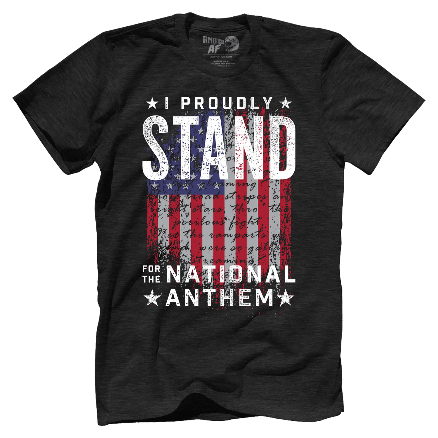T-shirt Premium Mens Triblend Shirt / Vintage Black / S I Stand for the Anthem