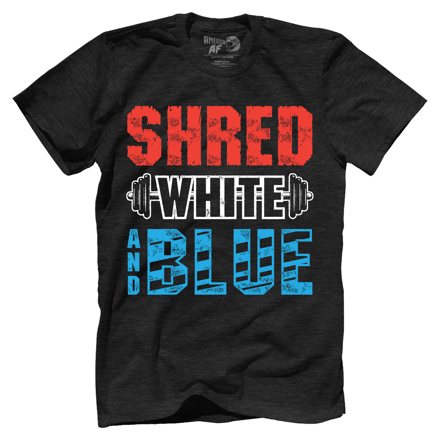 Apparel Premium Mens Triblend Shirt / Vintage Black / S Shred White And Blue